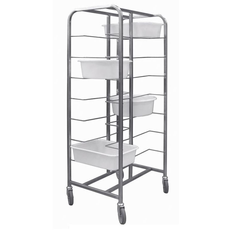 Trolley for dough box 2x8 levels