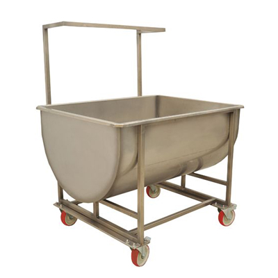 Chariot Demi-Cylindrique inox 100 kg pate